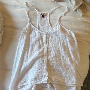 White eyelet cami
